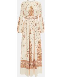 Giambattista Valli Printed Silk Crepe De Chine Gown - Natural