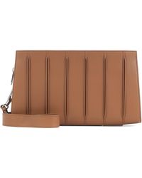 Max Mara Whitney Small Leather Clutch - Brown