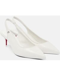 Christian Louboutin - Sporty Kate Sling 55 Leather Slingback Pumps - Lyst