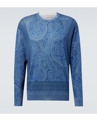 Etro - Paisley Silk And Cashmere Sweater - Lyst