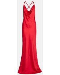 Norma Kamali - Open-Back Satin Gown - Lyst