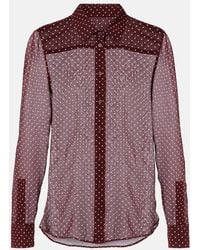 Nili Lotan - Gaia Polka-Dot Silk Shirt - Lyst