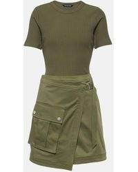 Veronica Beard - Asymmetric Cotton-blend Miniskirt - Lyst