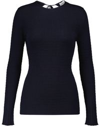 Victoria Beckham - Ribbed-knit Sweater - Lyst