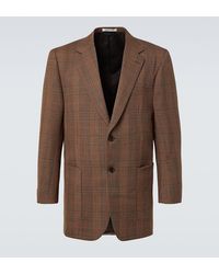AURALEE - Prince Of Wales Wool Blazer - Lyst
