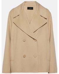 JOSEPH - Double-breasted Wool And Silk Coat - Lyst