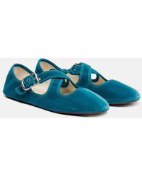 Alaïa - Velvet Ballet Flats - Lyst