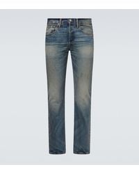 RRL - Distressed Slim Jeans - Lyst