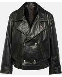 Victoria Beckham - Oversized Leather Jacket - Lyst