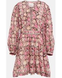 Isabel Marant - Gilinesia Floral-Print Cotton Minidress - Lyst