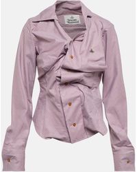 Vivienne Westwood Camicia Drunken in cotone a righe - Rosa