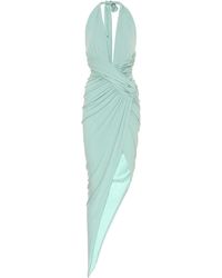 Alexandre Vauthier Vestido midi de punto fino - Verde