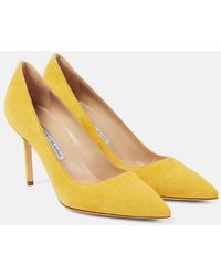Manolo Blahnik - Bb 90 Suede Pumps - Lyst