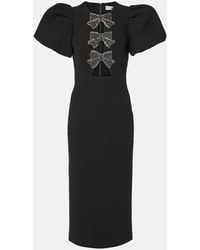 Rebecca Vallance - Eliana Puff-Sleeve Midi Dress - Lyst
