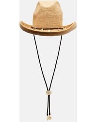 Oséree - Embellished Raffia Cowboy Hat - Lyst