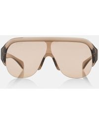 Gucci - Logo Shield Sunglasses - Lyst