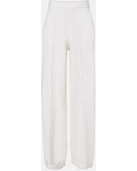Jardin Des Orangers - Open-Knit Wool And Cashmere Wide-Leg Pants - Lyst