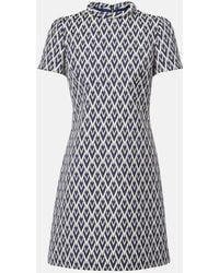 Valentino - Wool Jacquard Minidress - Lyst