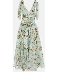 Erdem - Floral Yesenia Midi Dress - Lyst