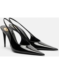Saint Laurent - Guermantes 95 Patent Leather Slingback Pumps - Lyst
