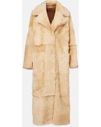 Nour Hammour - Evita Long Shearling Coat - Lyst