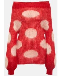 Marni - Polka-dot Wool-blend Sweater - Lyst