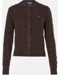 Polo Ralph Lauren - Cable-knit Wool And Cashmere Cardigan - Lyst