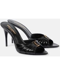 Saint Laurent - Babylone 90 Leather Mules - Lyst