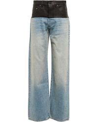 Mujer Ropa de Vaqueros de Vaqueros de pernera ancha Jeans anchos de tiro alto Amiri de Denim de color Gris 