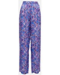 Isabel Marant - Piera Printed Silk-blend Pants - Lyst