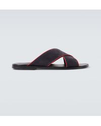 Manolo Blahnik - Otawi Suede Sandals - Lyst