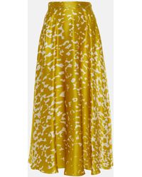 ROKSANDA - Ameera Printed Silk Maxi Skirt - Lyst