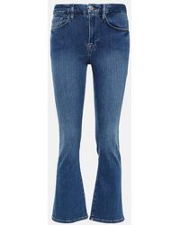FRAME - Le Crop Mini Mid-Rise Bootcut Jeans - Lyst