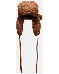 Ruslan Baginskiy - Logo Suede-Trimmed Aviator Hat - Lyst
