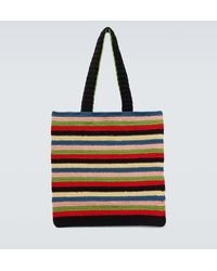 Bode - Village Stripe Crochet Tote Bag - Lyst