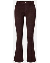 Stouls - Dean 22 Suede Flared Pants - Lyst