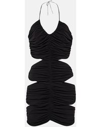 Monot - Vestido Corto Con Cuello Halter Y Aberturas - Lyst