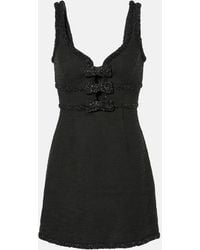 Rebecca Vallance - Margo Bow-Detail Boucle Minidress - Lyst