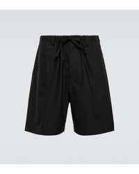 Y-3 Bermuda-Shorts aus einem Wollgemisch - Schwarz