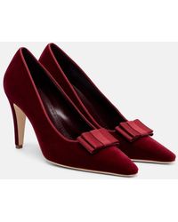 Manolo Blahnik - Reador 90 Velvet Pumps - Lyst