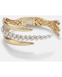 YEPREM - Armreif Golden Strada Aus 18Kt Gelb- Und Weissgold (750/1000) Mit Diamanten - Lyst
