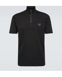 Prada - Polo Con Zip - Lyst