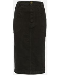 FRAME - Jeansrock The High Waisted Seamed - Lyst