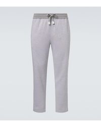 Brioni - Cotton-Blend Jersey Sweatpants - Lyst