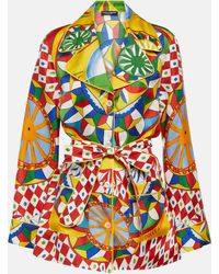 Dolce & Gabbana - Printed Silk Pajama Shirt - Lyst