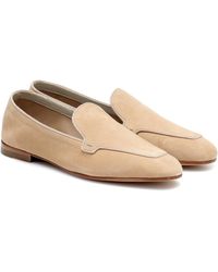 Max Mara Laric Suede Loafers - Natural