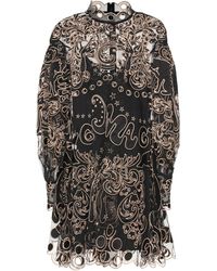 Zimmermann Minikleid Ladybeetle Fortune aus Tüll - Schwarz