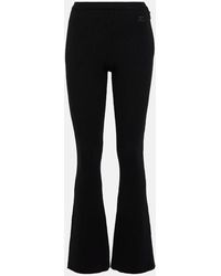 Courreges - Ribbed-knit High-rise Flare Pants - Lyst