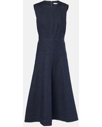Veronica Beard - Abito Midi Di Jeans Karrigan - Lyst