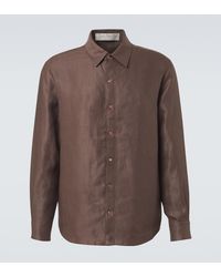 God's True Cashmere - Linen Shirt With Sunstone - Lyst